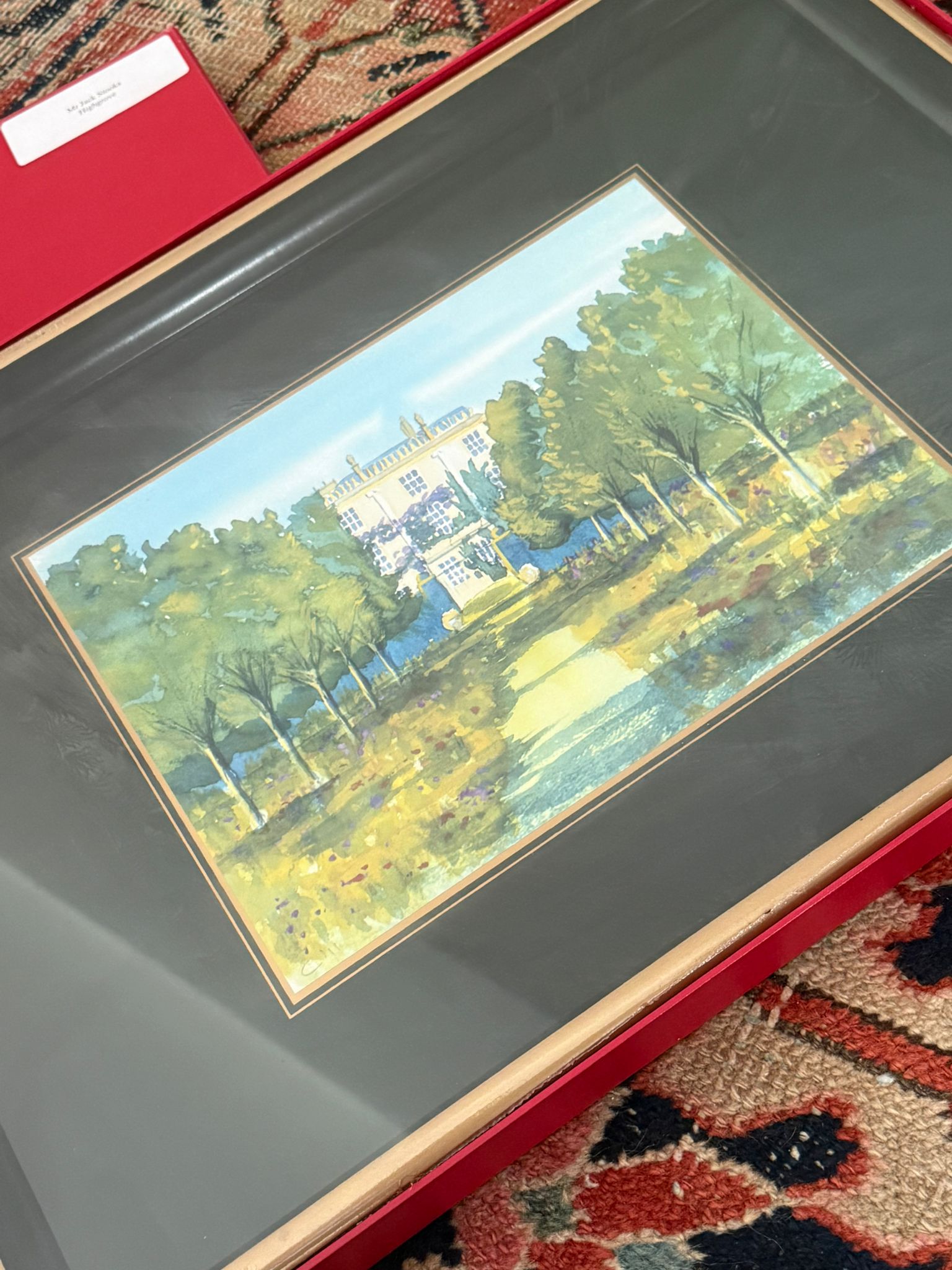 A tray with a painting of Highgrove