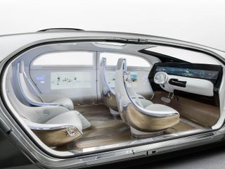 A graphic of the inside of a Luxury in Motion research vehicle