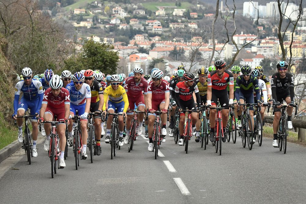 The peloton in action during stage 5 at Paris-Nice
