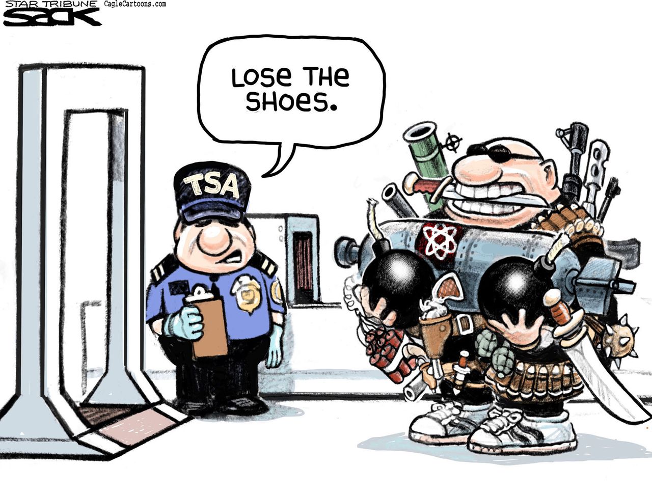 Editorial cartoon TSA Security