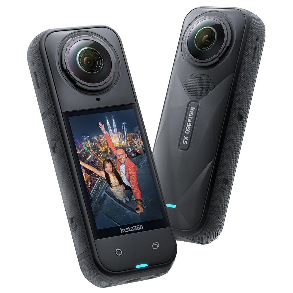 Insta360 X5 on a white background