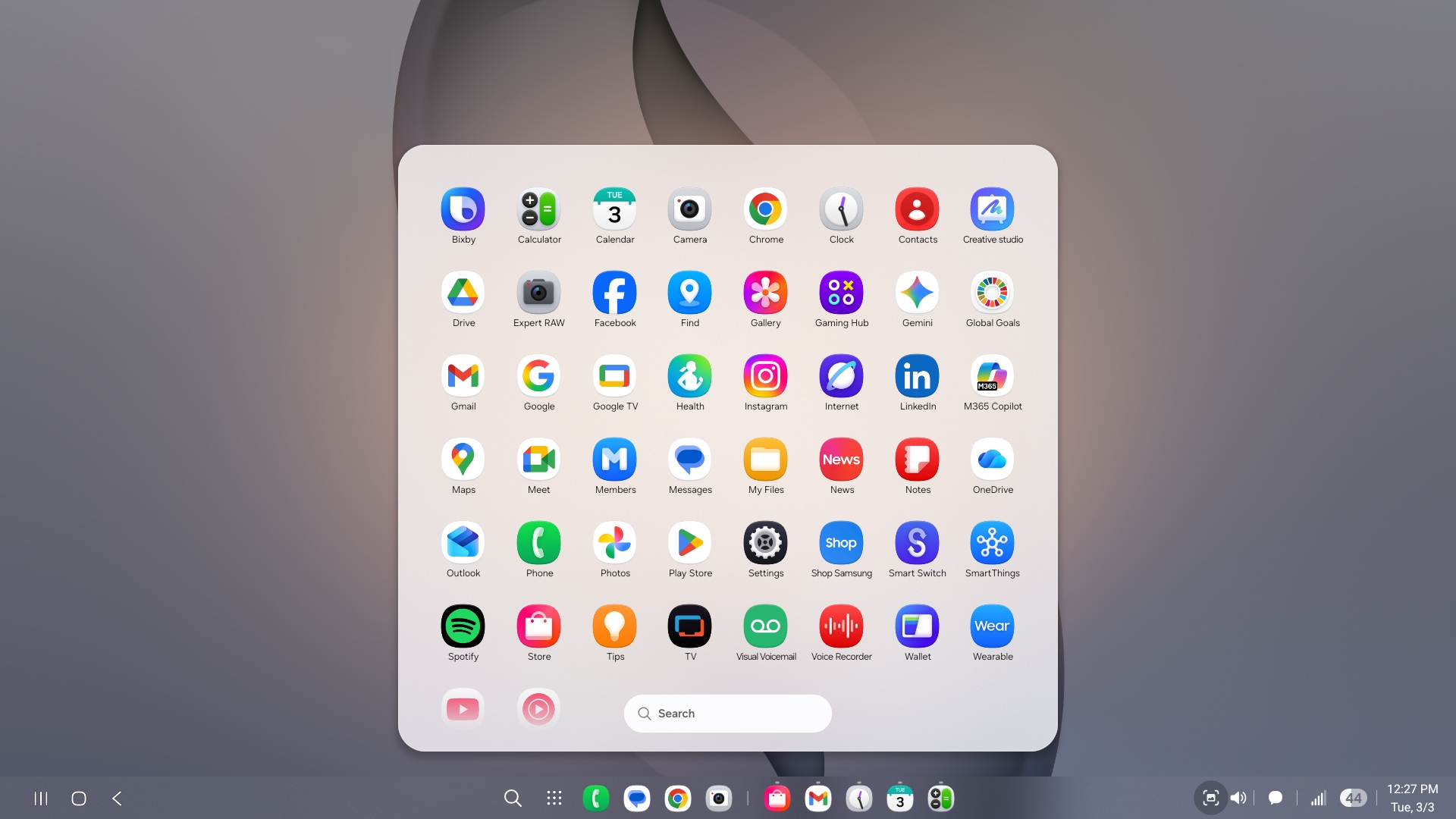 Screen shots of Samsung DeX on Galaxy S26.
