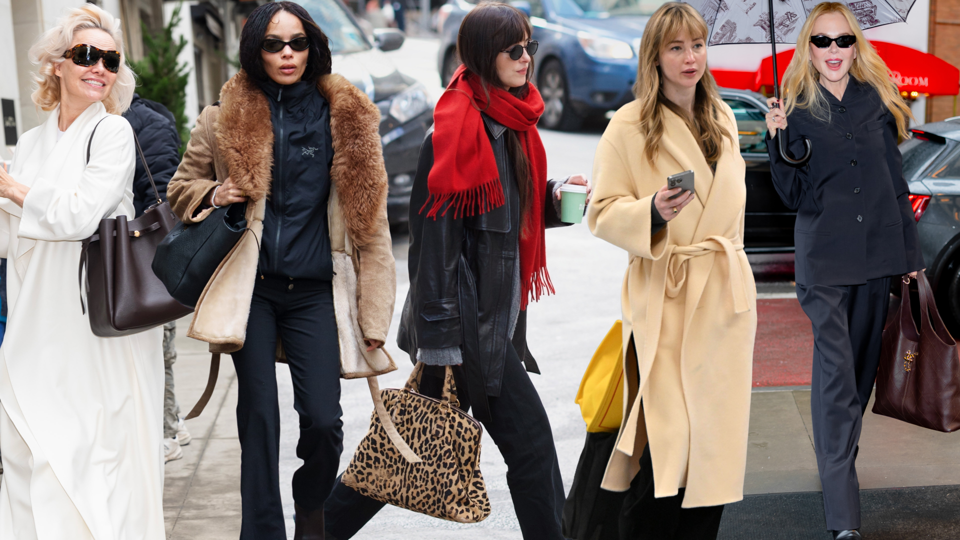 collage of the best celebrity work bags of 2026