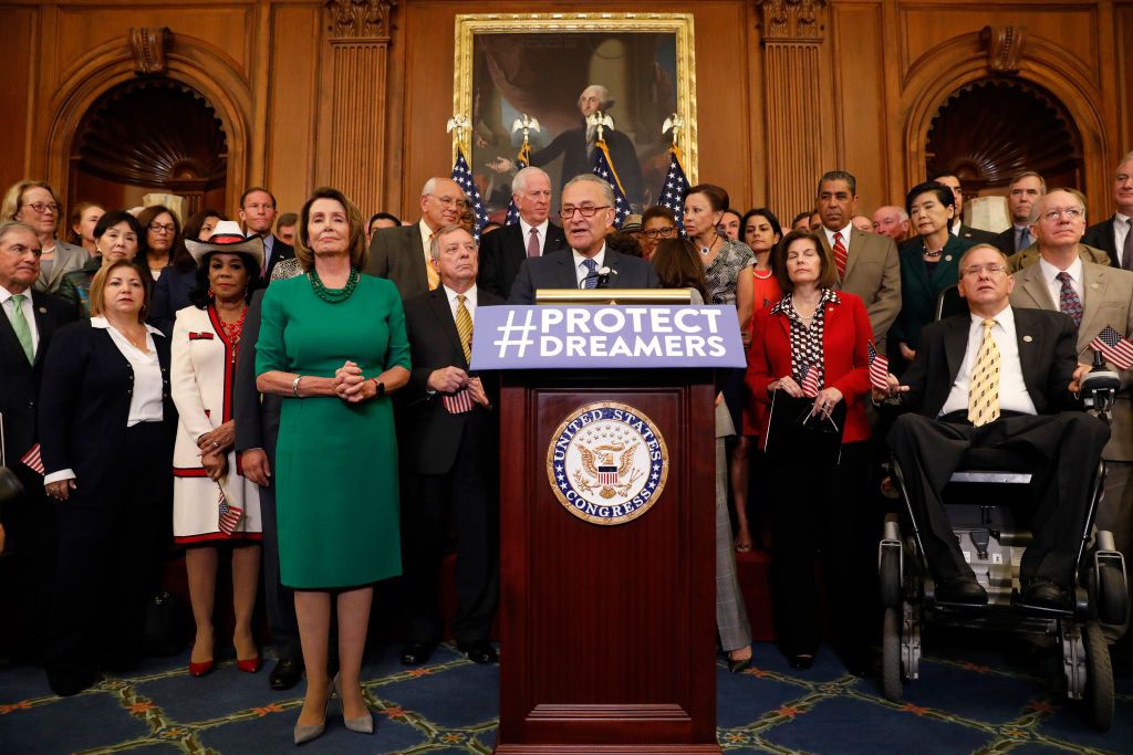 Nancy Pelosi and Chuck Schumer.