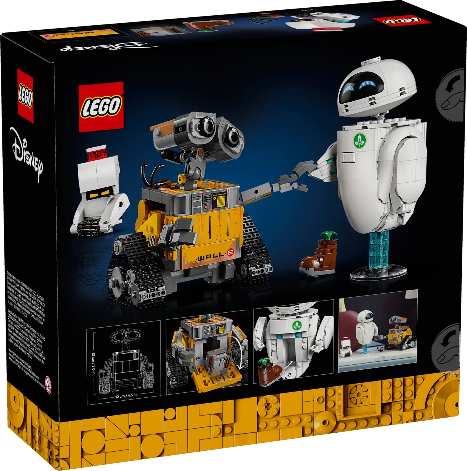 LEGO WALL-E and Eve set from a variety of different angles 