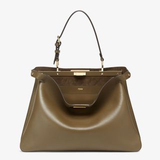 Peekaboo Soft Largegreen Leather Bag