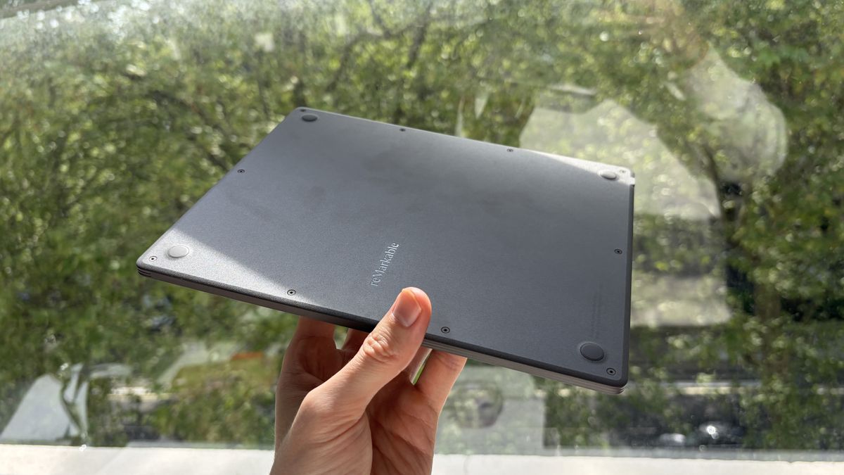 The reMarkable Paper Pure being held in the hand