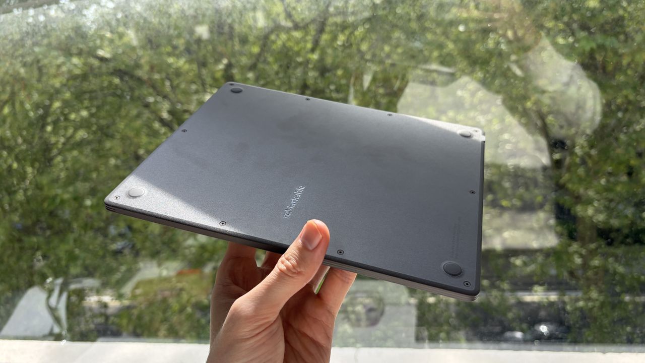 The reMarkable Paper Pure being held in the hand