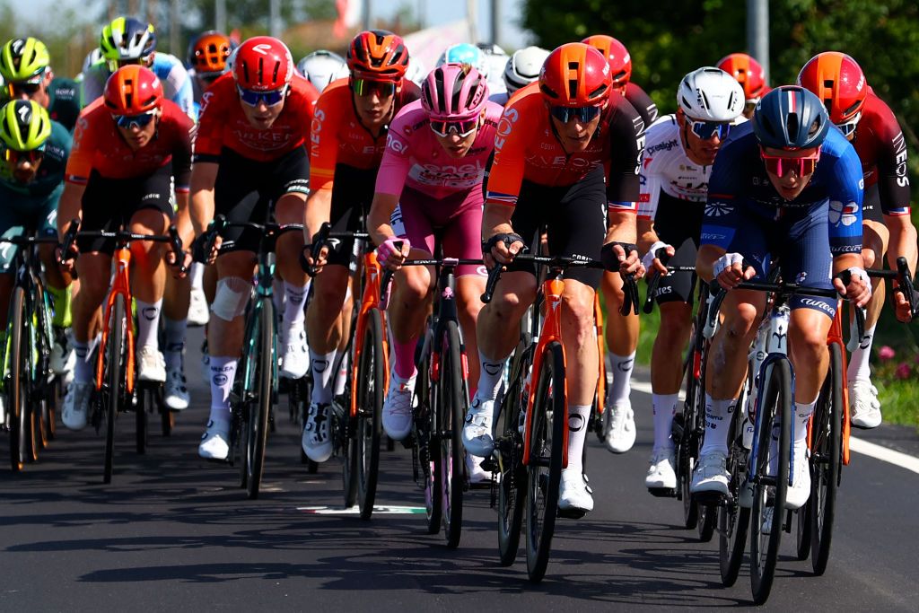 Tadej Pogacar on stage 13 at the Giro d&#039;Italia