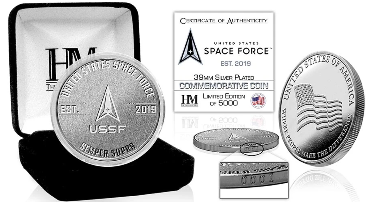 The Space Store is giving away an authentic U.S. Space Force silver coin!