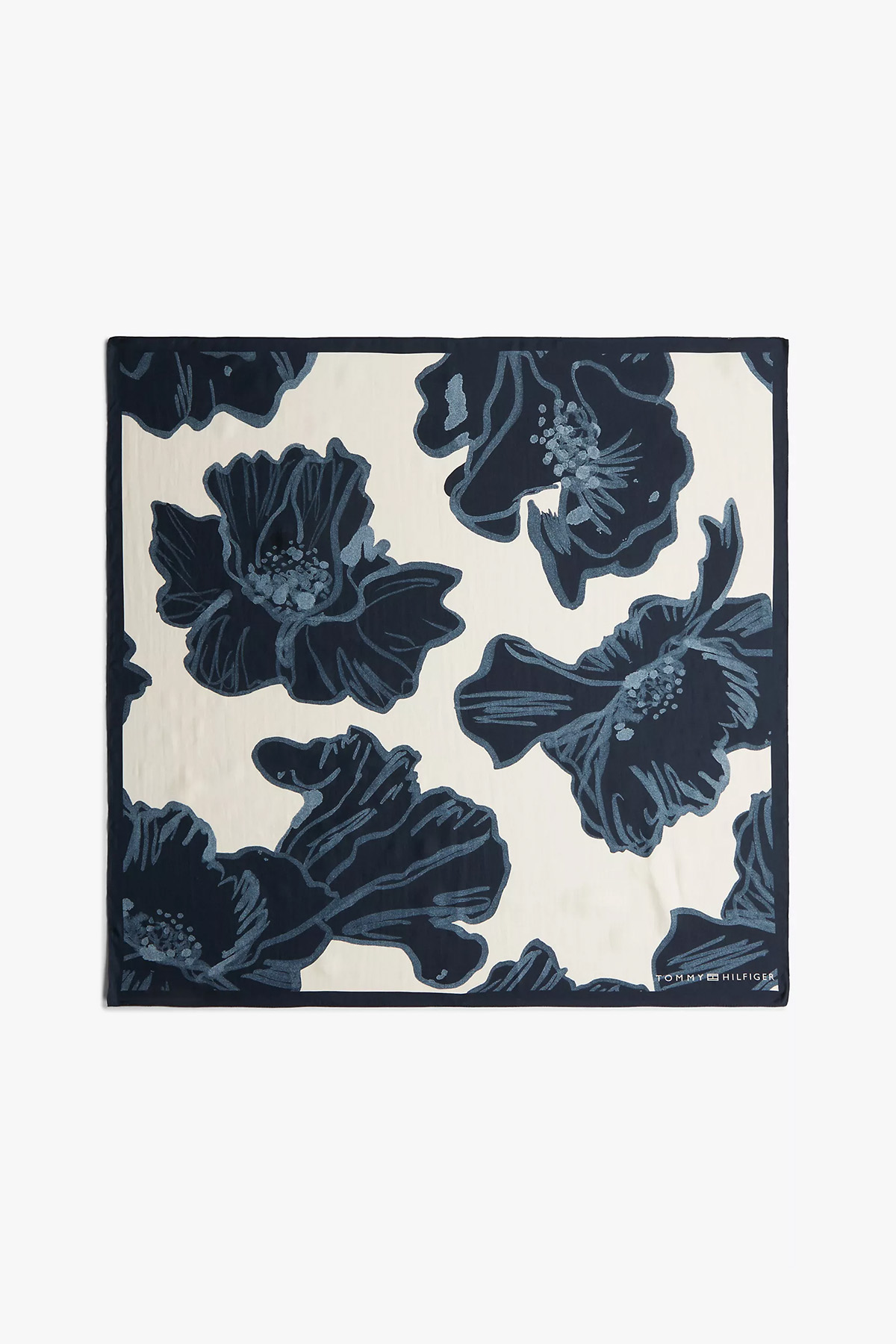 Large Graphic Print Silk Scarf