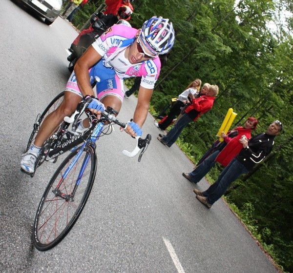 Simon Spilak (Lampre-NGC) drives for the Tour de Slov&eacute;nie stage win.
