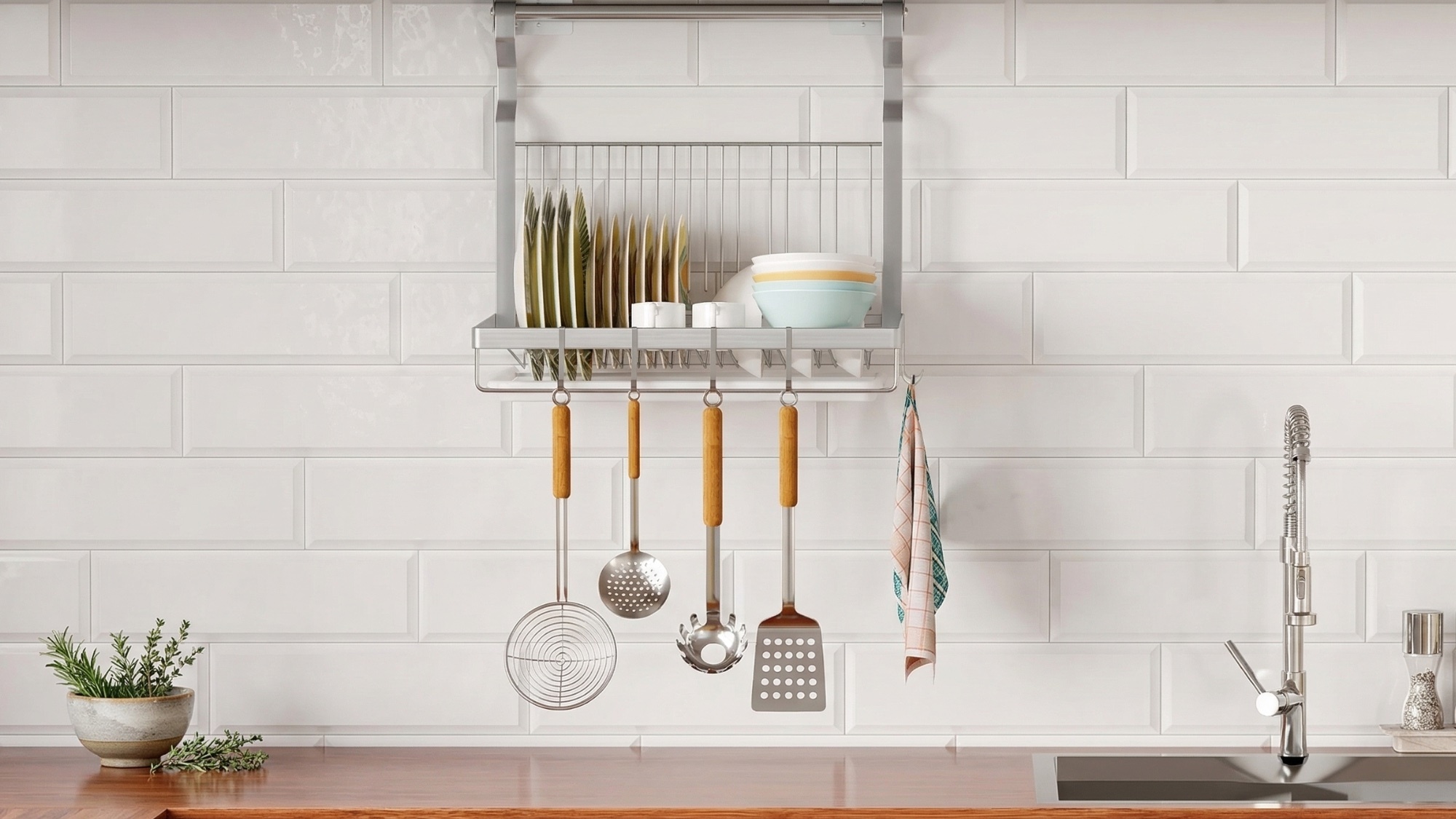 TQVAI Over Sink Dish Drainer Drying