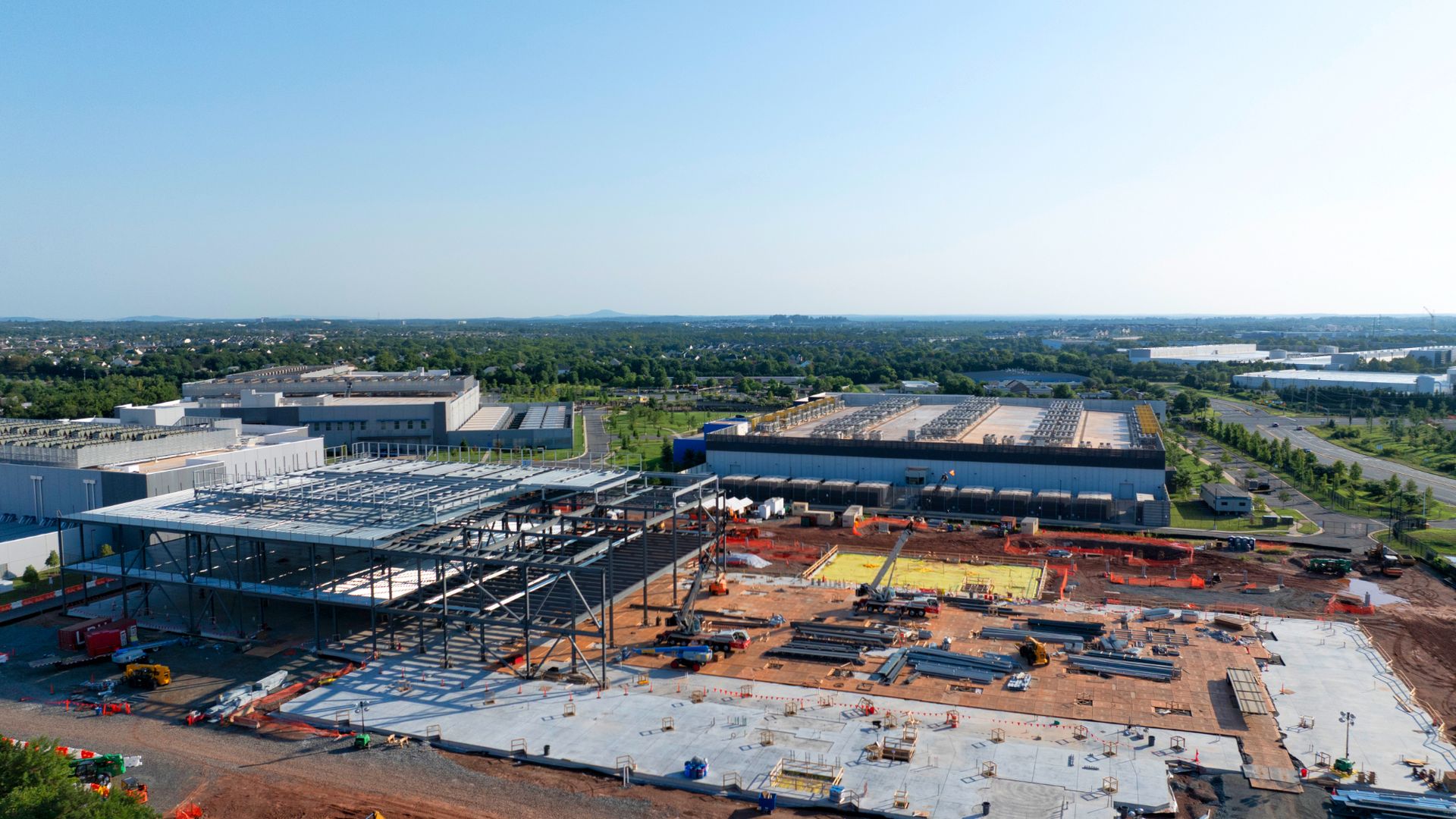 A data center under construction