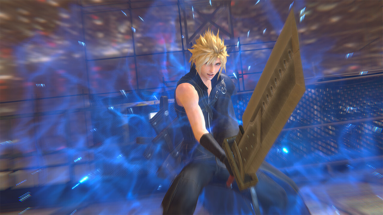 That Cloud dude holding his huge dumb sword in Final Fantasy 7: Ever Crisis