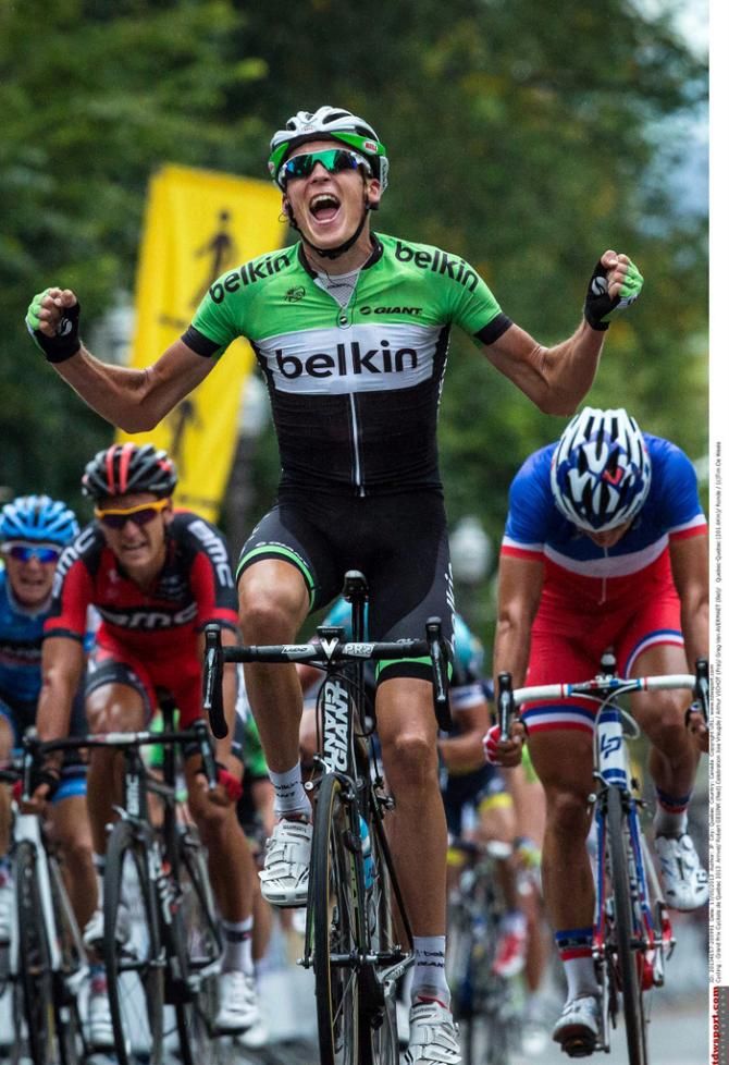 Robert Gesink (Belkin) wins the GP Quebec