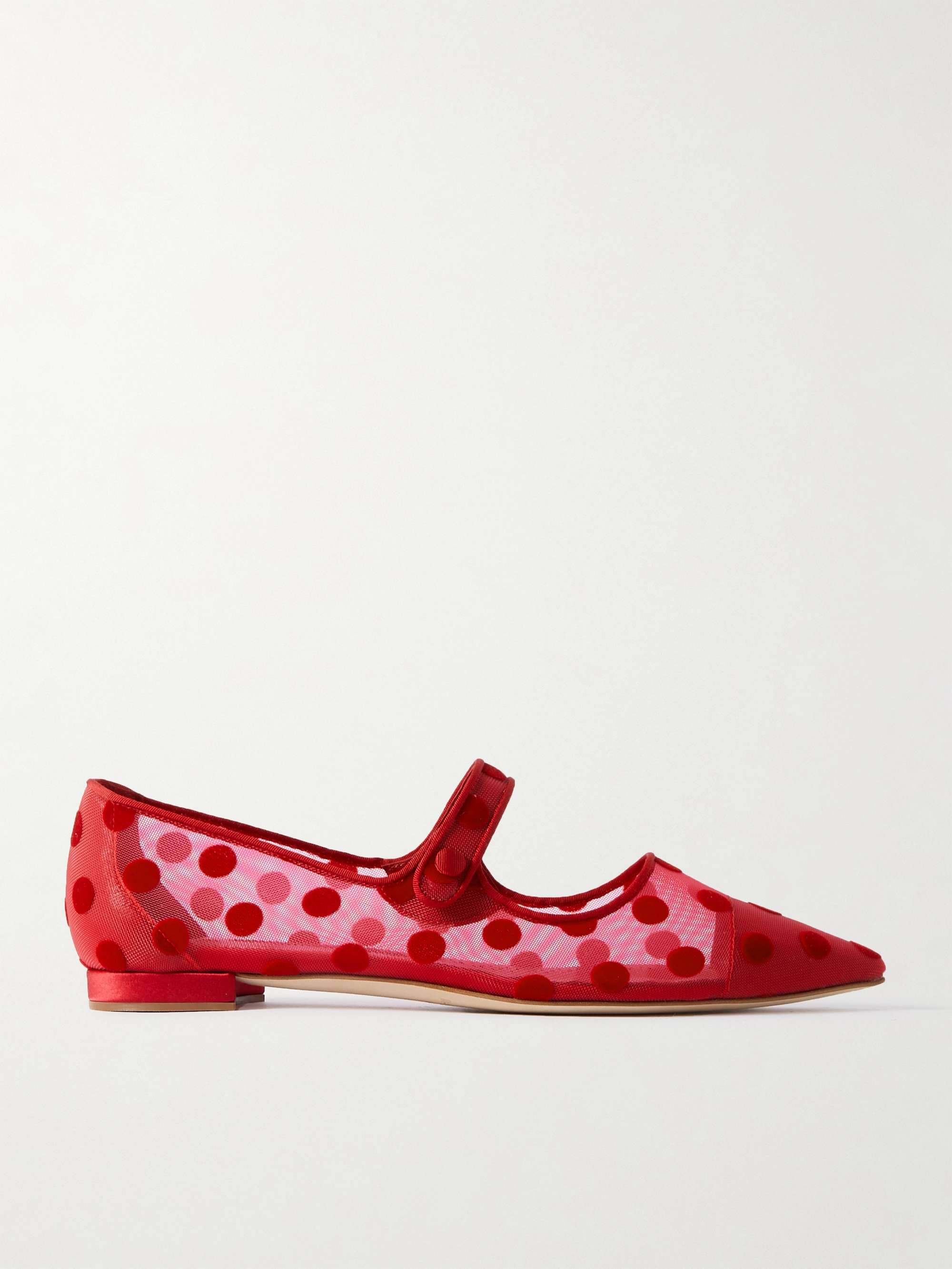 Campari Grosgrain Trimmed Mesh Ballet Hall