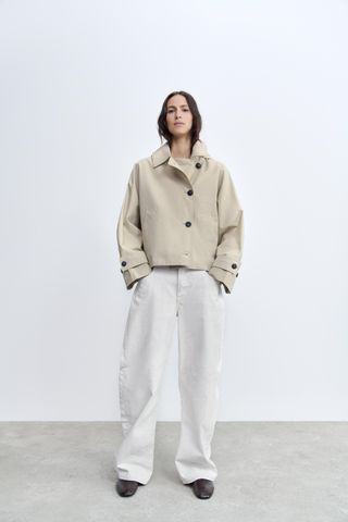 Zw Collection Water-Repellent Trench Coat