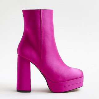 pink platform boots