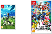 The Legend of Zelda: Breath of the Wild and Super Smash Bros. Ultimate: was £119.98, now £71.00 at Amazon