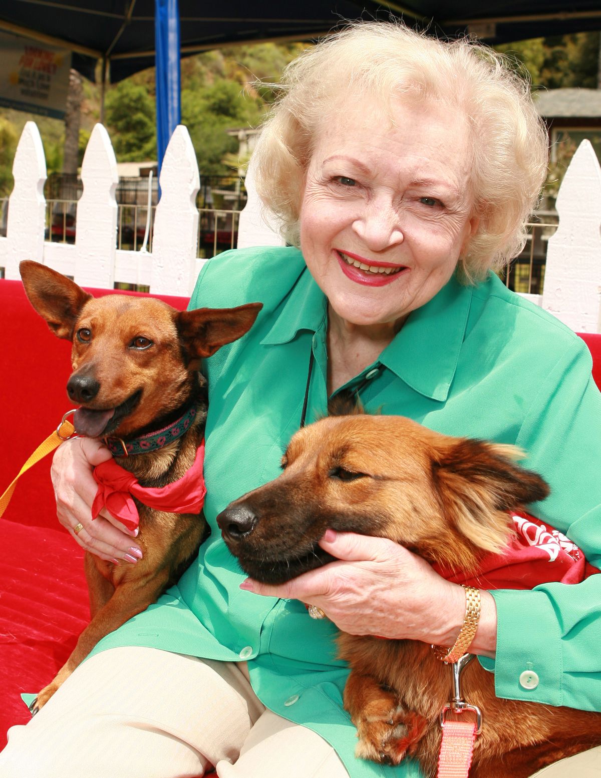 Betty White at Old Navy's Nationwide search for a new canine mascot in 2006