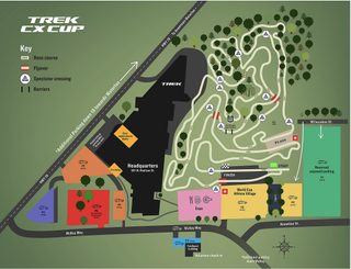Map of the 2022 UCI Cyclo-cross World Cup in Waterloo