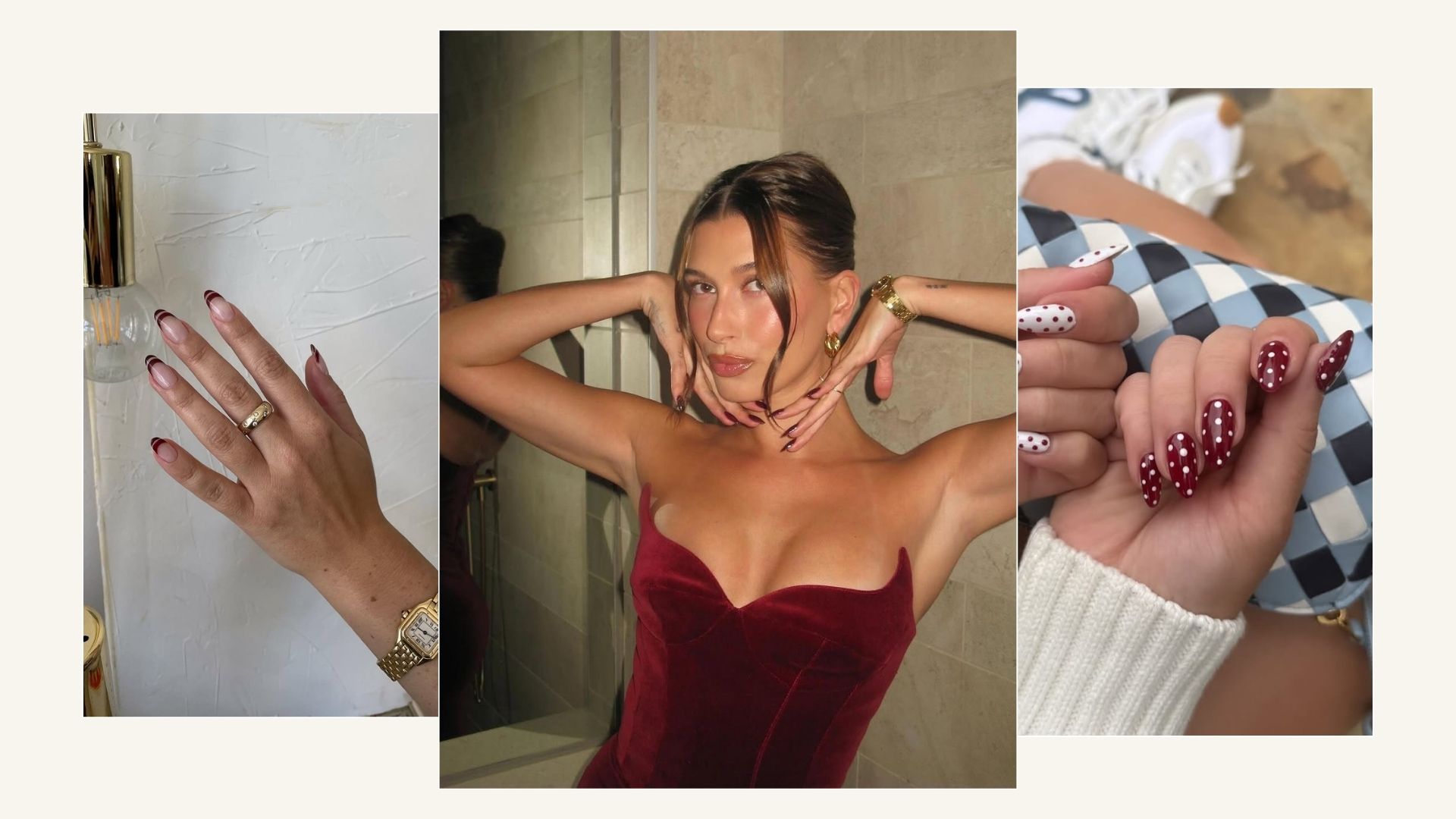 A collage featuring nail imagery, courtesy of @nailsbyzola; @saruhnails