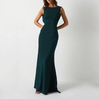 Forest green maxi dress