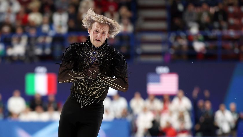 USA figure skater Ilia Malinin in action at the 2026 Winter Olympics