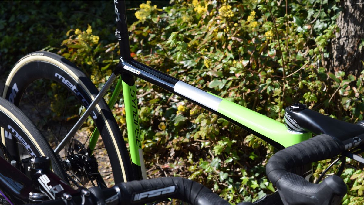 Sep Vanmarcke was the only Education First rider to use a Cannondale Synapse as a last chance to dial-in his Paris-Roubaix setup