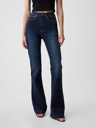 Gap, High Rise '70s Flare Jeans in Dark Wash