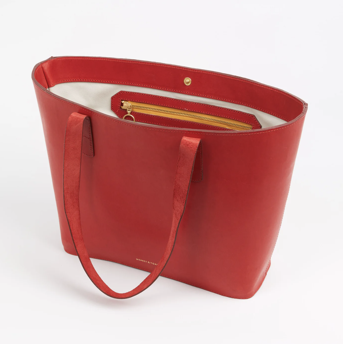 Honey and Toast, Russet Tote Bag Red