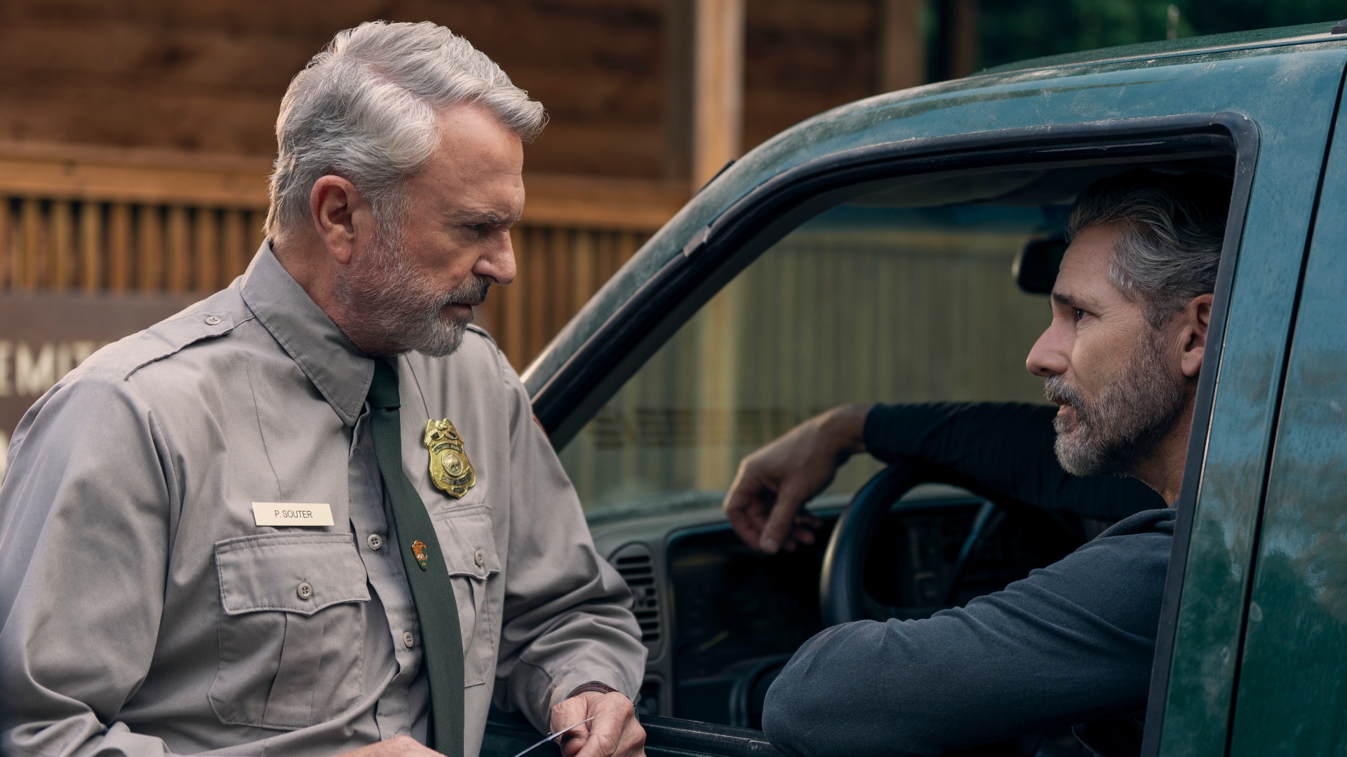Souter talks to Kyle in his car in Untamed