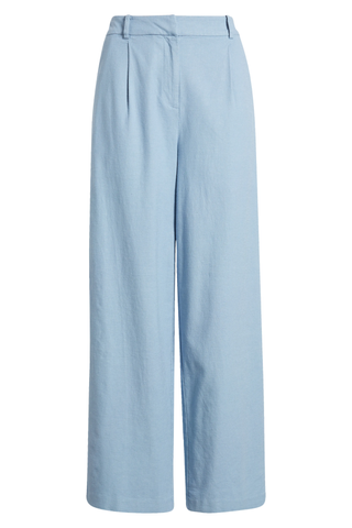 Open Edit Wide Leg Linen Blend Pants