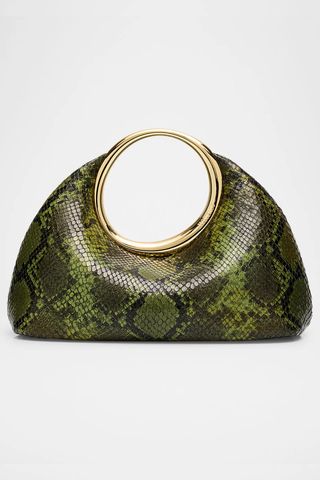 Jacquemus Le Petit Calino Snakeskin Printed Leather Top-Handle Bag