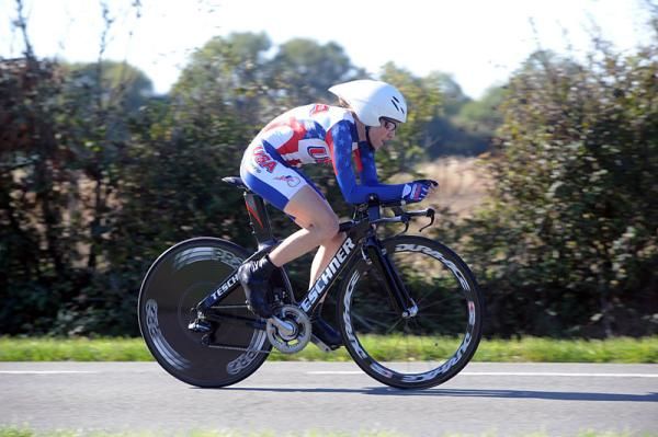 Amber Neben (US National Team) rode to a second place finish.