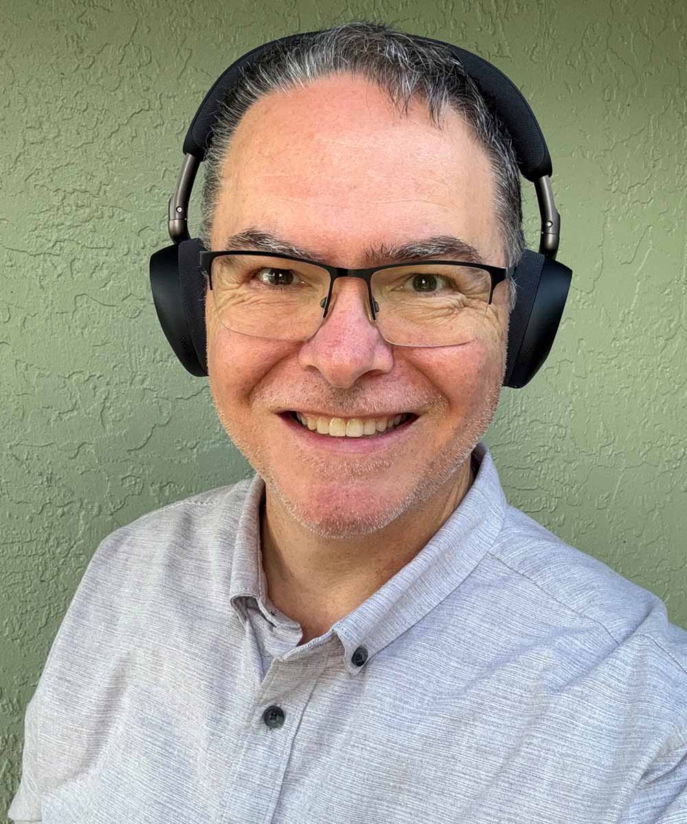 Mark J. Pescatore wearing Jabra Evolve3 75 headset