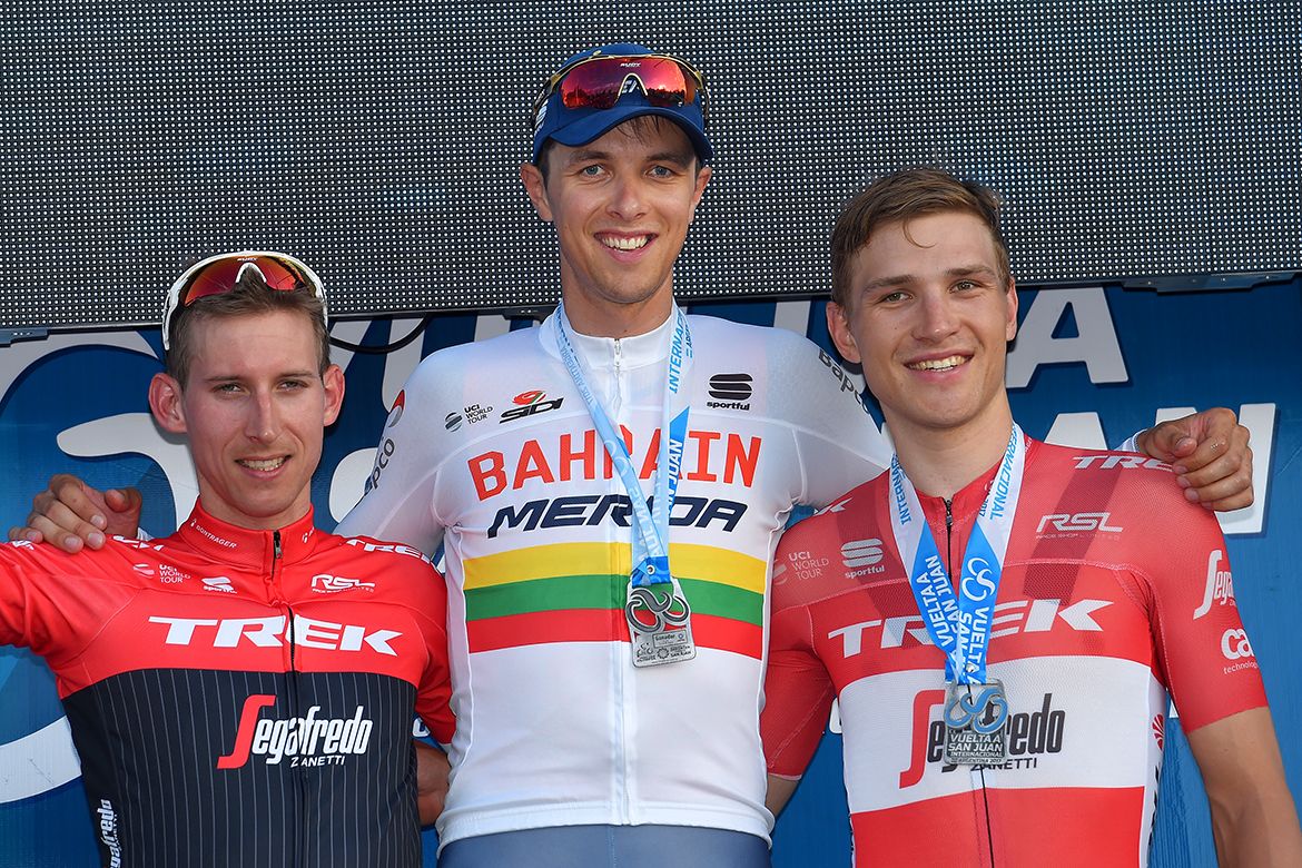 Ramunas Navardauskas atop the podium