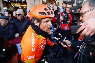 Greg Van Avermaet finished sixth at Strade Bianche