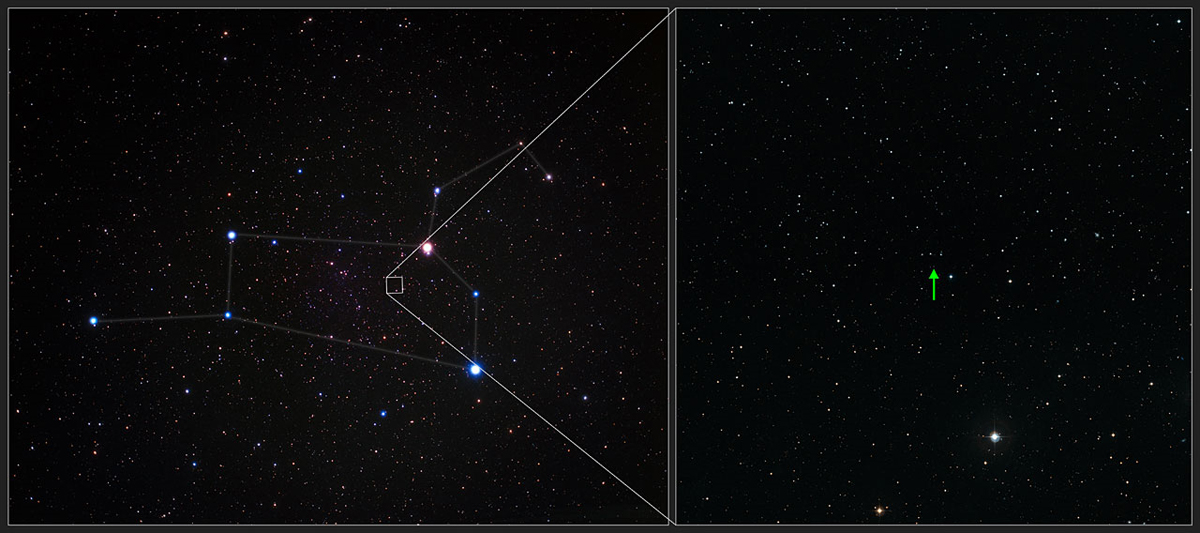 Located in the constellation of Leo, the new faint new star provides a wealth of information about the first billion years of the universe.