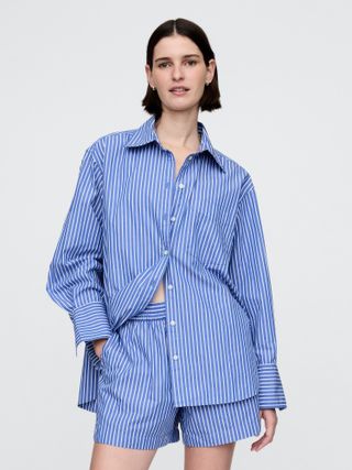 gap, Organic Cotton Poplin Big Shirt