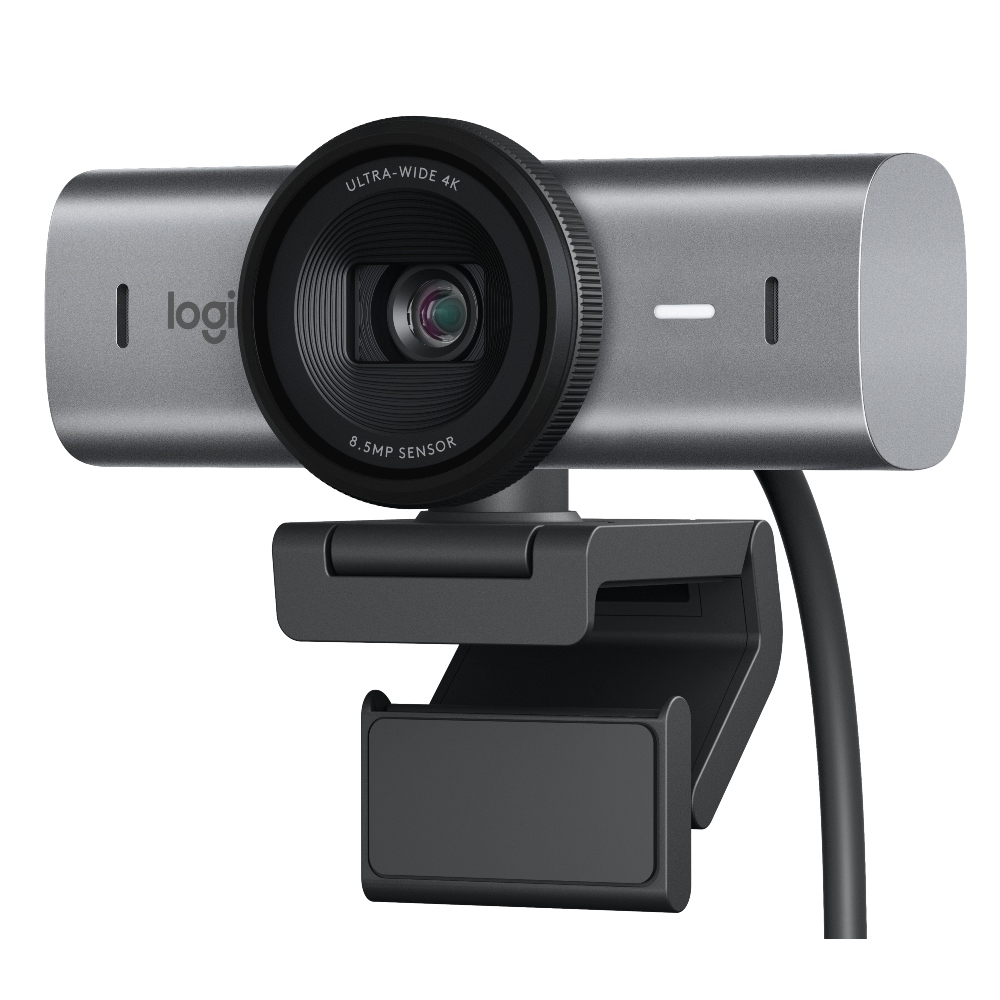 Product render of the Logitech MX Brio webcam.