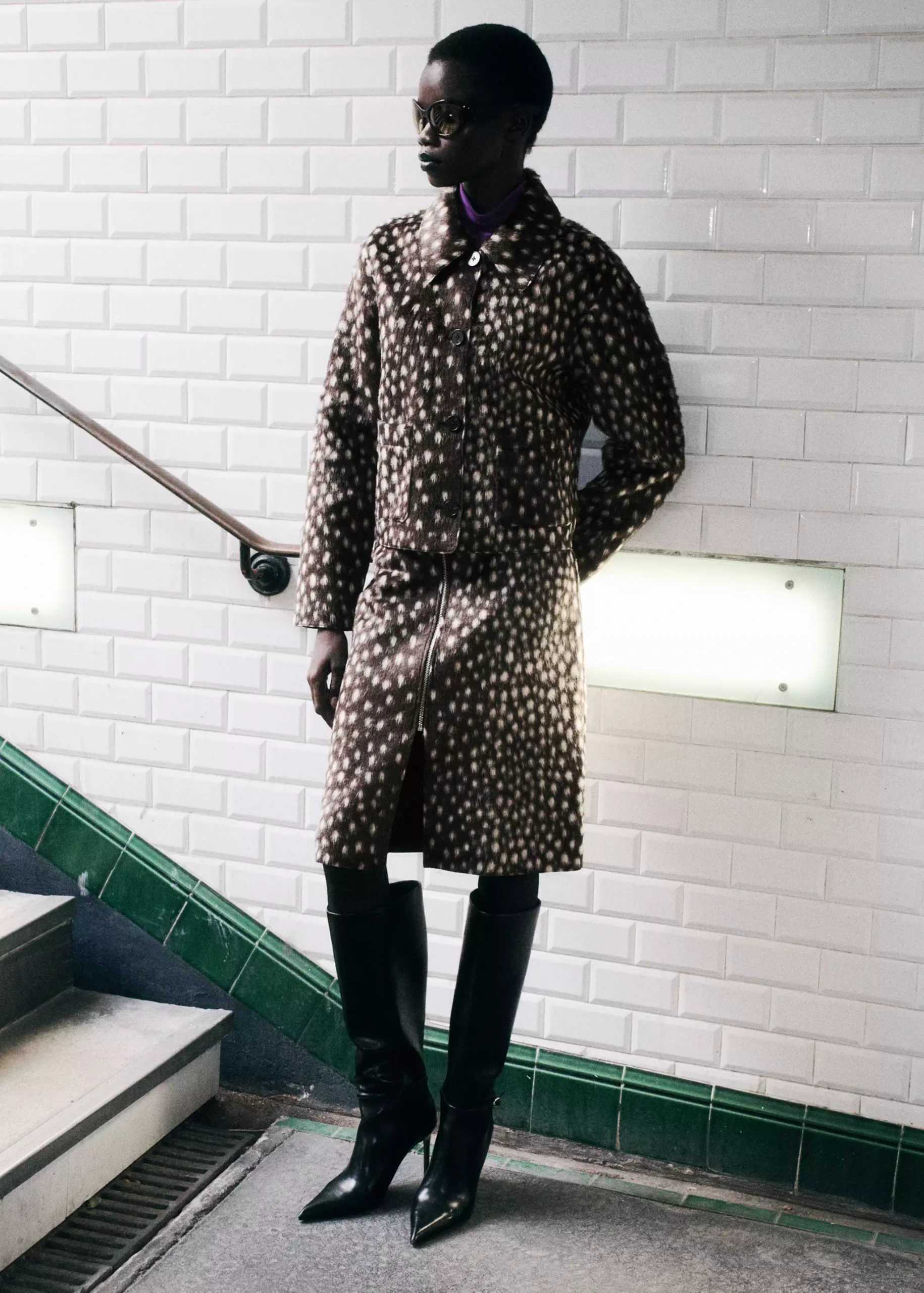 MANGO Brushed-Finish Bambi Jacket