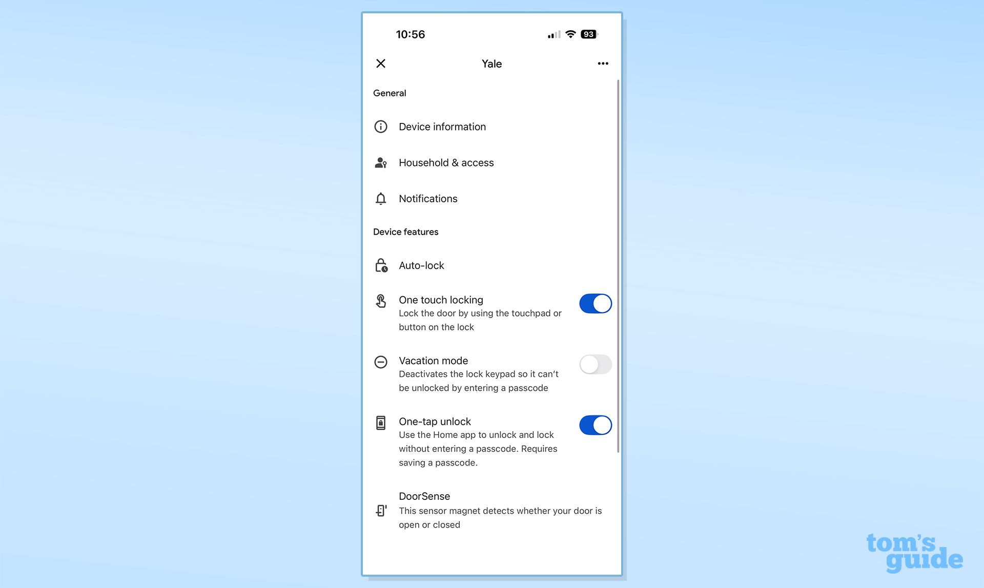 Yale Smart Lock with Matter app screenshot