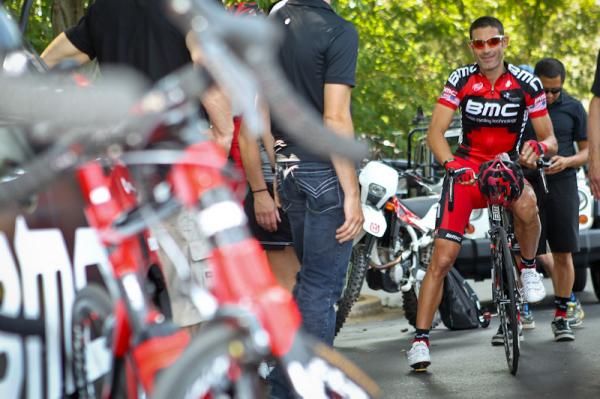 George Hincapie (BMC) ready to go before the race.