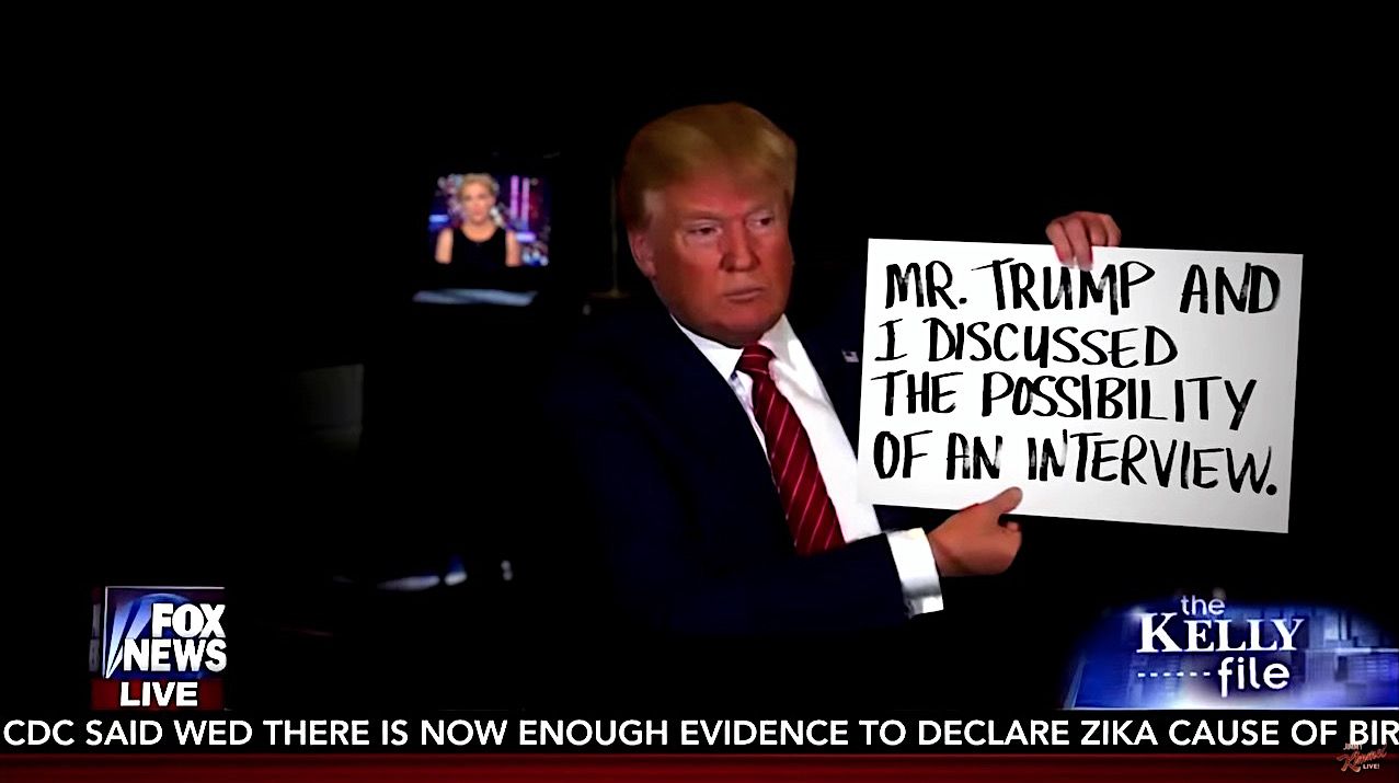 Donald Trump is forcing Megyn Kelly to make a hostage video, Jimmy Kimmel jokes