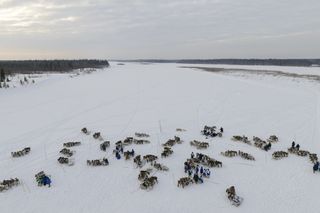 The national holiday 'Reindeer Herder's Day' being celebrated on the Yamal Peninsula in Siberia in February 2016.