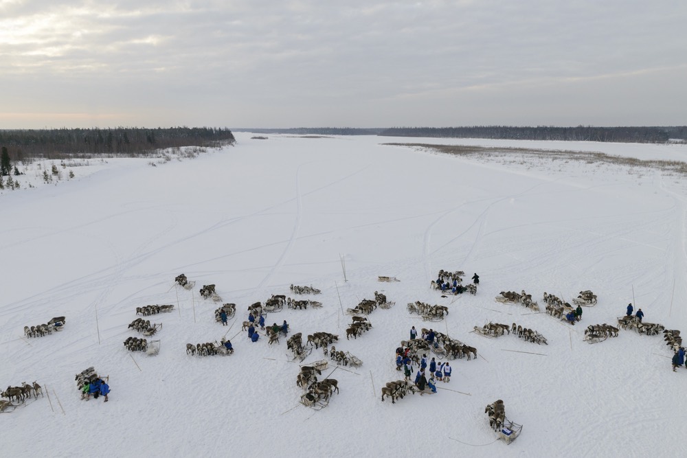 The national holiday 'Reindeer Herder's Day' being celebrated on the Yamal Peninsula in Siberia in February 2016.