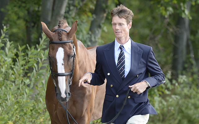 William trots Chilli up at the European Eventing Championships in Malmo in 2013