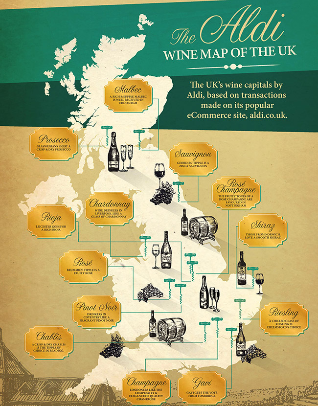 UK wine habits Aldi Wine Map